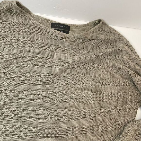 Tahari| 100% Linen | Pullover| Crotchet knit| Medium - Picture 8 of 12